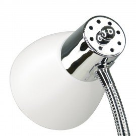 Настольная лампа светильник "Руна" на подставке, цоколь E27, 40 Вт, белый хромированный