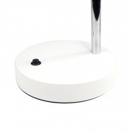 Настольная лампа светильник "Руна" на подставке, цоколь E27, 40 Вт, белый хромированный