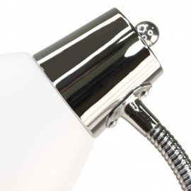 Настольная лампа светильник "Руна" на подставке, цоколь E27, 40 Вт, белый хромированный