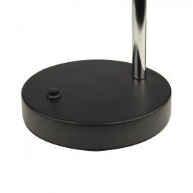 Настольная лампа светильник "Руна" на подставке, цоколь E27, 40 Вт, черный хромированный