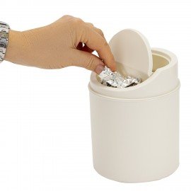 Контейнер, урна, ведерко для мусора НАСТОЛЬНОЕ, 2,4 л., 165x135мм, белый, BoomHouse, 238897