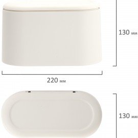 Контейнер урна ведерко для мусора с микролифтом НАСТОЛЬНОЕ 2 л, 220х110х130мм, BoomHouse, 238898