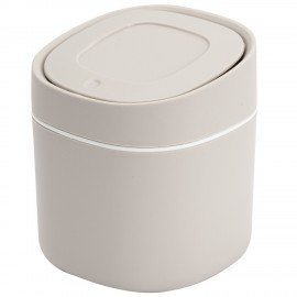 Контейнер, урна, ведерко для мусора с микролифтом НАСТОЛЬНОЕ, 2,8 л, 155х135мм, белый, BoomHouse, 238899