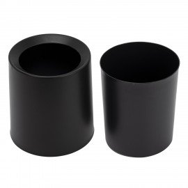 Контейнер урна ведерко для мусора НАСТОЛЬНОЕ без крышки 2л, 155х130х145мм, черный, BoomHouse, 238901