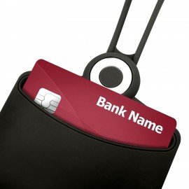 Бейдж горизонтальный для пропуска и ID-карт СИЛИКОНОВЫЙ 54х85мм шнурок 42см черный, BRAUBERG, 238908
