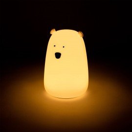 Ночник силиконовый LED "Медведь" 111x111x160 мм, белый свет/RGB, таймер, USB,аккумулятор 1200 мАч, DASWERK, 238938