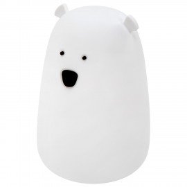 Ночник силиконовый LED "Медведь" 111x111x160 мм, белый свет/RGB, таймер, USB,аккумулятор 1200 мАч, DASWERK, 238938