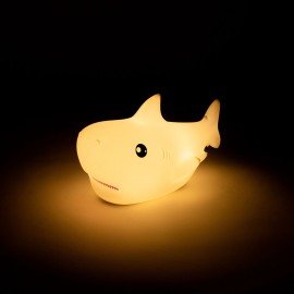 Ночник силиконовый LED "Акула" 190x91x103 мм, белый свет/RGB, таймер, USB, аккумулятор 1200 мАч, DASWERK, 238940