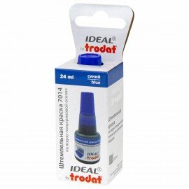 Краска штемпельная TRODAT IDEAL 7014 синяя 24 мл, на водно-глицериновой основе, 206916