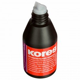 Краска штемпельная KORES фиолетовая 28 мл, на водно-масляной основе, 71344, 3794