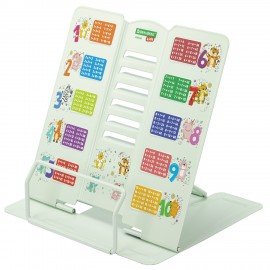 Подставка для книг и учебников большая BRAUBERG KIDS "Animals" с таблицей умножения, регулируемый угол наклона, металлическая, 238960