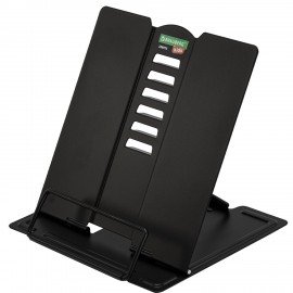 Подставка для книг и учебников BRAUBERG KIDS mini "Black", регулируемый угол наклона, металлическая, 238972