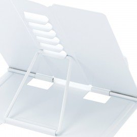 Подставка для книг и учебников BRAUBERG KIDS mini "White", регулируемый угол наклона, металлическая, 238973
