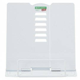 Подставка для книг и учебников BRAUBERG KIDS mini "White", регулируемый угол наклона, металлическая, 238973