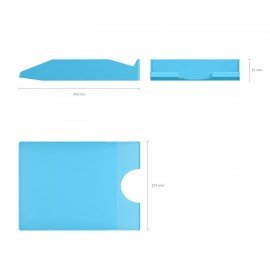 Лоток горизонтальный для бумаг ERICH KRAUSE "Office-Pastel" (346х254х61 мм), голубой,, 55544