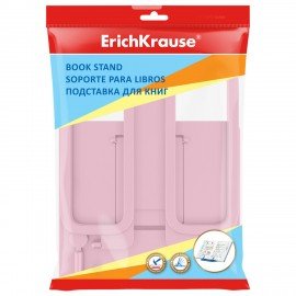 Подставка для книг и учебников ERICH KRAUSE Base Pastel, пластиковая, розовая, 58031