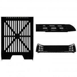 Лоток горизонтальный для бумаг BRAUBERG ECO, 330х245х65 мм, сетчатый, черный, 239011