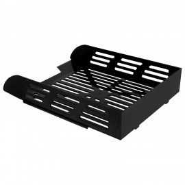 Лоток горизонтальный для бумаг BRAUBERG ECO, 330х245х65 мм, сетчатый, черный, 239011