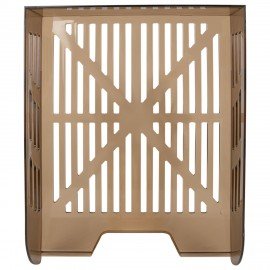 Лоток горизонтальный для бумаг BRAUBERG ECO, 330х245х65 мм, сетчатый, дымчатый, 239012