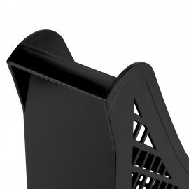 Лоток вертикальный для бумаг BRAUBERG ECO, 240х80х290 мм, сетчатый, черный, 239014