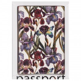 Обложка для паспорта BRUNO VISCONTI, экокожа, FLORA.Ирисы, 3-620/04