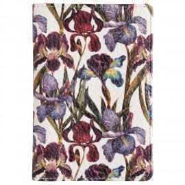 Обложка для паспорта BRUNO VISCONTI, экокожа, FLORA.Ирисы, 3-620/04