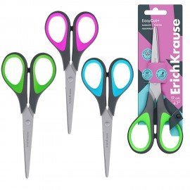 Ножницы ERICH KRAUSE EasyCut+, 17см, ассорти, блистер, 35099