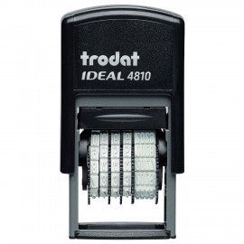 Датер-мини месяц ЦИФРАМИ ДЛЯ БАНКА, оттиск 20*3,8мм син,TRODAT IDEAL 4810P2,корп черн, 218614