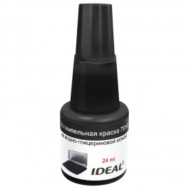 Краска штемпельная TRODAT IDEAL 7014 черная 24 мл, на водно-глицериновой основе, 2069, 206915/219403