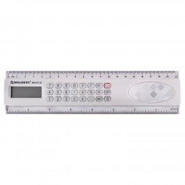 Калькулятор с линейкой 20 см, BRAUBERG MULTI-8 (53x210 мм), 8 разрядов, 250540