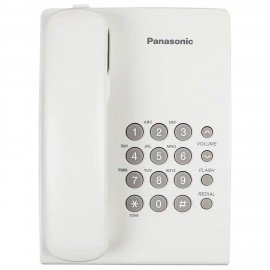 Телефон PANASONIC KX-TS2350RUW, белый, повторный набор, тональный/импульсный режим