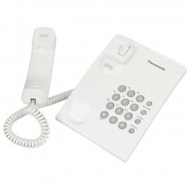 Телефон PANASONIC KX-TS2350RUW, белый, повторный набор, тональный/импульсный режим