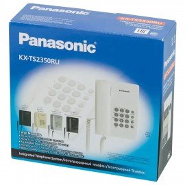 Телефон PANASONIC KX-TS2350RUB, черный, повторный набор, тональный/импульсный режим