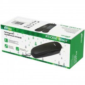 Телефон RITMIX RT-002 black, удержание звонка, тональный/импульсный режим, повтор, черный, 80002229