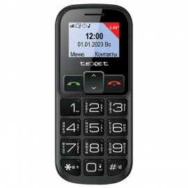 Телефон мобильный TEXET TM-B322, 2 SIM, 1,44", microSD, FM, MP3, фонарик, SOS, черный, 127347