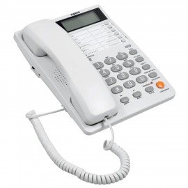 Телефон SANYO RA-S408W, спикерфон, память 55 номеров, тональный/импульсный режим, белый
