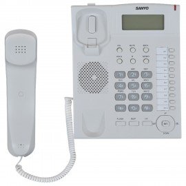 Телефон SANYO RA-S517W, спикерфон, память 30 номеров, тональный/импульсный режим, белый