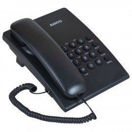Телефон проводной SANYO RA-S204B, тональный/импульсный режим, повтор, чёрный
