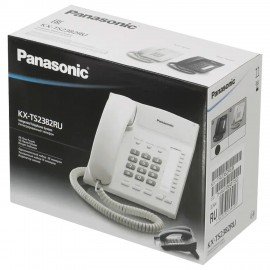 Телефон PANASONIC KX-TS2382RUB, память 10 ном., тональный/импульсный режим, повтор, чёрный