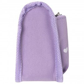 Пенал мягкий ЮНЛАНДИЯ, 2 отделения, полиэстер, "Heart", фиолетовый, 21х6х9 см, 270259