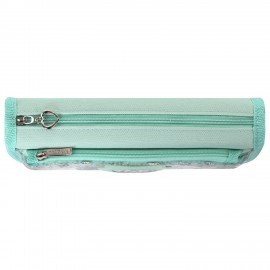 Пенал мягкий ЮНЛАНДИЯ, 2 отделения, полиэстер, "Kitty", мятный, 21х6х9 см, 270262