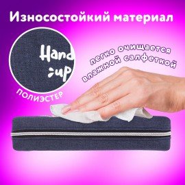 Пенал ЮНЛАНДИЯ, 1 отделение, полиэстер, "Cat", синий, 19х4х6 см, 270278