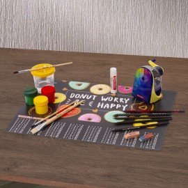 Настольное покрытие BRAUBERG, А3+, пластик, 46x33 см, "Donut", 270399