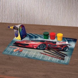 Настольное покрытие BRAUBERG, А3+, пластик, 46x33 см, "Sport Car", 270401
