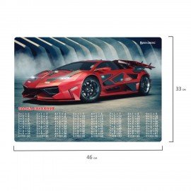 Настольное покрытие BRAUBERG, А3+, пластик, 46x33 см, "Sport Car", 270401
