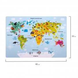 Настольное покрытие ПИФАГОР, А3+, пластик, 46x33 см, "Map", 270403