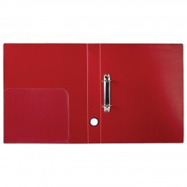 Папка на 2 кольцах BRAUBERG "Стандарт", 40 мм, красная, до 300 листов, 0,9 мм, 270480