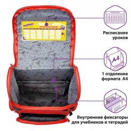 Ранец ЮНЛАНДИЯ WISE для начальной школы, "Feel the speed", 37x29х15 см, 270590