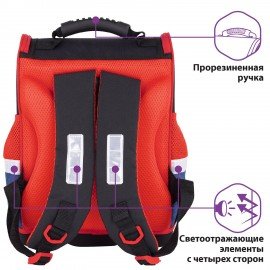 Ранец ЮНЛАНДИЯ WISE для начальной школы, "Feel the speed", 37x29х15 см, 270590