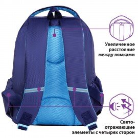 Рюкзак ЮНЛАНДИЯ MILD, 2 отделения, эрго-спинка, "Adventure trails", 36х28х18 см, 270680